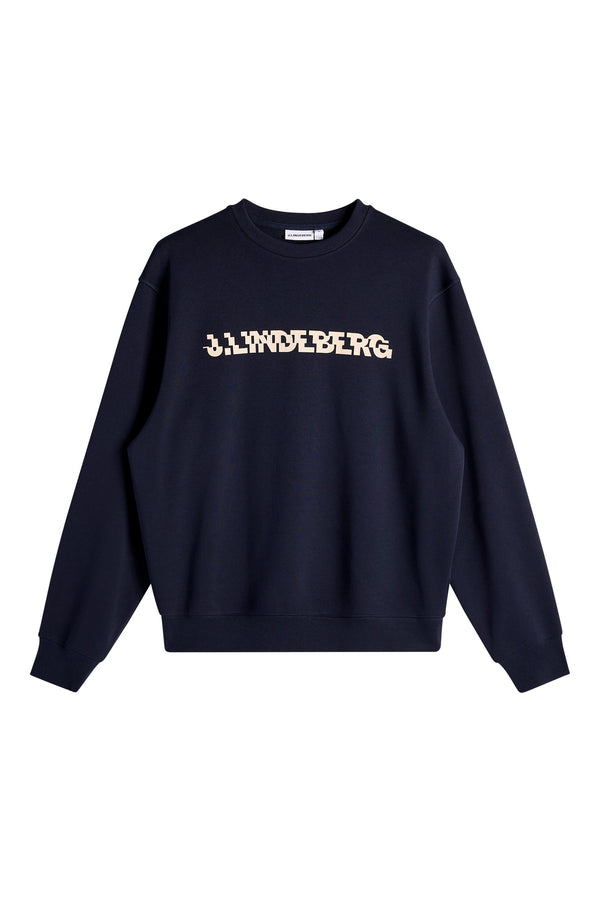 J.Lindeberg Club Printed Crew Neck Herre Marineblå