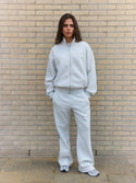 Caspara All-Star Funnel Zip Dame Grey Melange