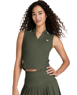 Wilson Rib Sleeveless Polo Dame