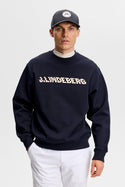 J.Lindeberg Club Printed Crew Neck Herre Marineblå