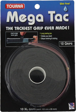 Tourna Overgrip Mega Tac 10 Pack Svart