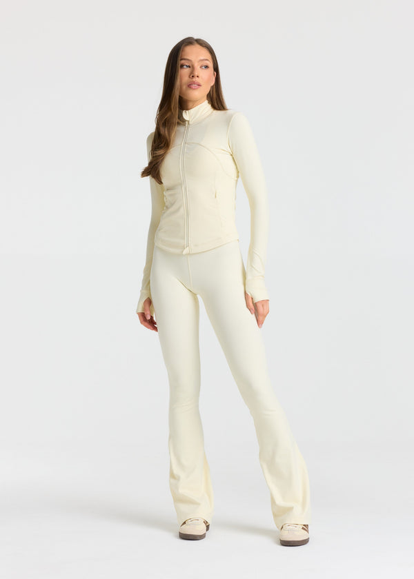 Caspara Sculptluxe® Zip Jacket Dame Butter Yellow