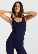 Caspara Cloudform® Scrunch Top Dame Navy