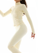 Caspara Sculptluxe® Zip Jacket Dame Butter Yellow