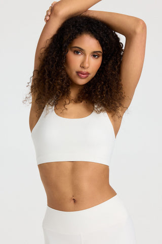 Caspara Cloudform® Crossback Sports Bra Dame White
