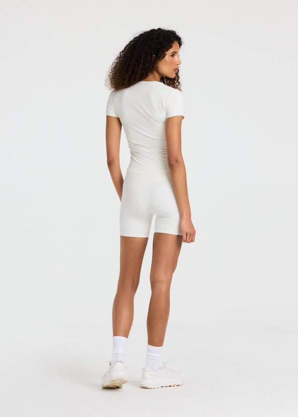 Caspara Cloudform® Short Sleeve Top Dame White