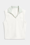 Caspara Racquet Club Polo Top Dame White/Pistachio
