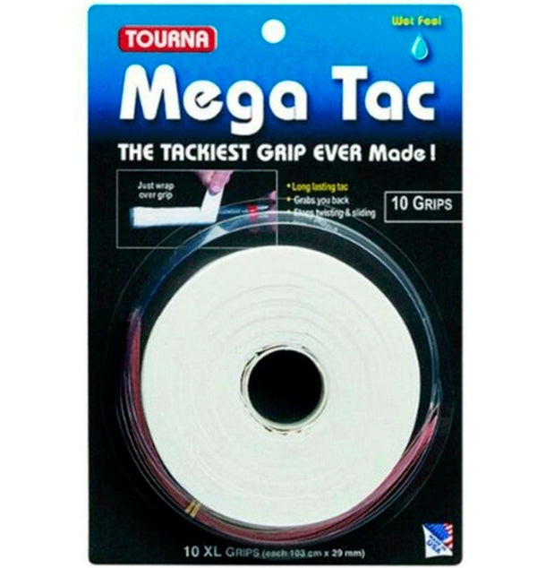 Tourna Mega Tack 10 Pack Hvit