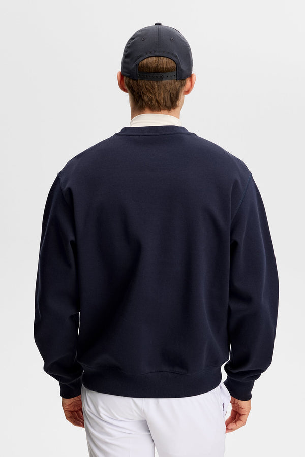 J.Lindeberg Club Printed Crew Neck Herre Marineblå