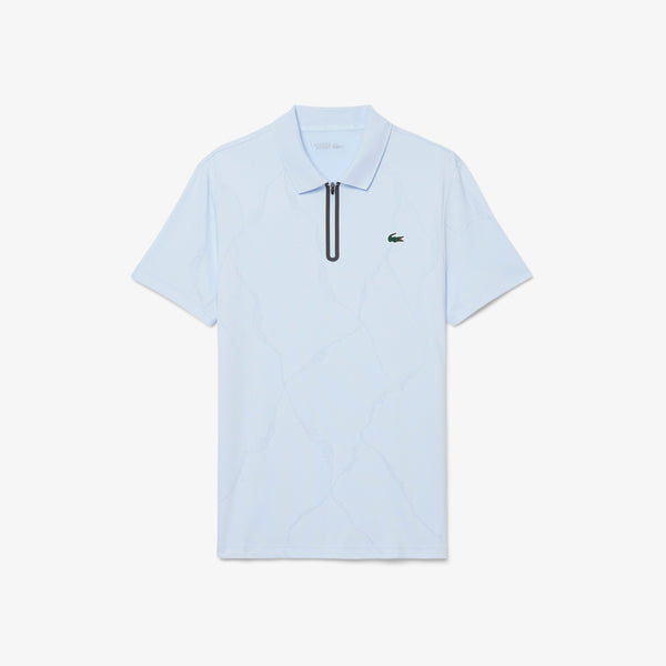 Lacoste Tennis Ultra Dry Jacquard Polo Herre Lyseblå