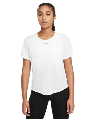 Kjøp hvit Nike driFIT One Short Sleeve Top Dame