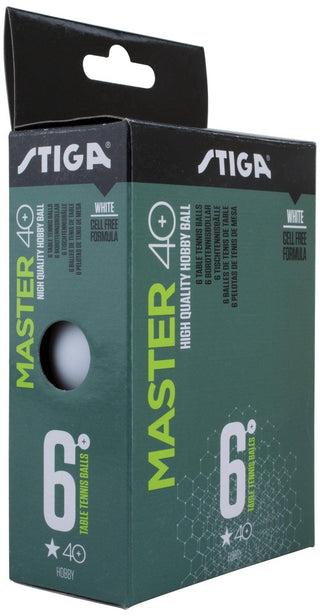 Stiga Master 1* Hvit 6 Pack - Mastersport.no